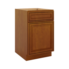 J&K Mocha Glazed K10 Single Door Standard Base Cabinet - 21" W
