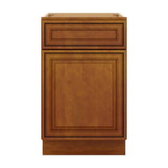 J&K Mocha Glazed K10 Single Door Standard Base Cabinet - 21" W