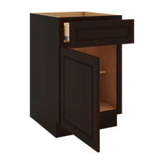 J&K Espresso K8 Single Door Standard Base Cabinet - 21" W
