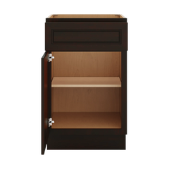 J&K Espresso K8 Single Door Standard Base Cabinet - 21" W