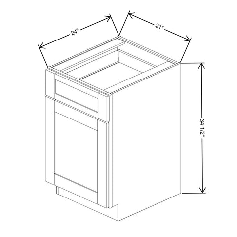 Fabuwood Allure Galaxy Frost 21" W X 34 1/2" H X 24" D Single Door Base Cabinet