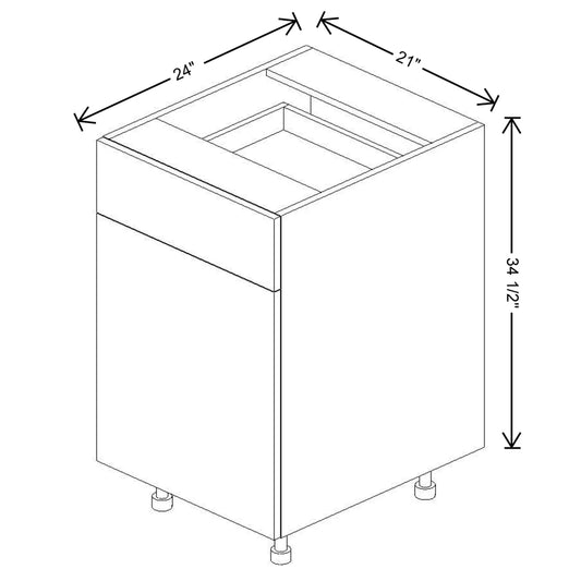 Fabuwood Illume Catalina Como Ash 2 21"W Single Door
