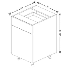 Fabuwood Ovela Catalina Ice Cream 1 21" W X 34 1/2" H X 24" D Single Door Base Cabinet