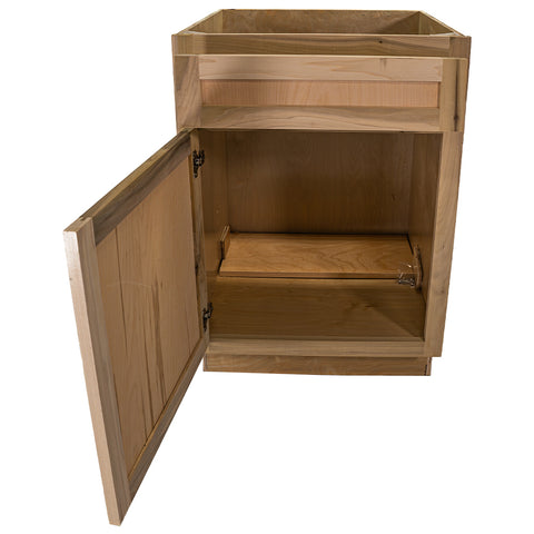 Kitchen Sink Base Cabinet | Unfinished Poplar | Shaker Style | 24 in