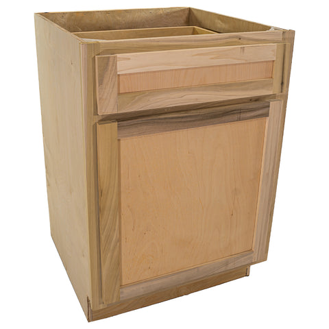 Kitchen Sink Base Cabinet | Unfinished Poplar | Shaker Style | 24 in