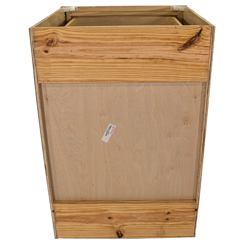 Kitchen Sink Base Cabinet | Unfinished Poplar | Shaker Style | 24 in