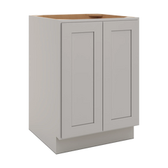 CNC Luxor Misty Grey 24" W Full Height Double Door Base Cabinet W/ 1 Pullout Shelf