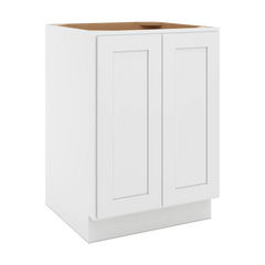 CNC Luxor White 24" W Full Height Double Door Base Cabinet W/ 1 Pullout Shelf