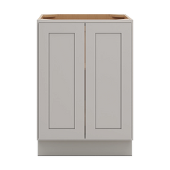 CNC Luxor Misty Grey 24" W Full Height Double Door Base Cabinet W/ 1 Pullout Shelf