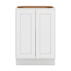 CNC Luxor White 24" W Full Height Double Door Base Cabinet W/ 1 Pullout Shelf