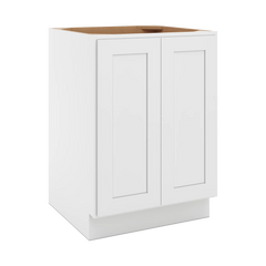 CNC Luxor White 24" W Full Height Double Door Base Cabinet W/ 2 Pullout Shelf
