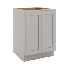 CNC Luxor 5-Piece Misty Grey 24" W Full Height Double Door Base Cabinet