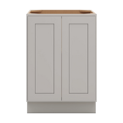 CNC Luxor 5-Piece Misty Grey 24" W Full Height Double Door Base Cabinet