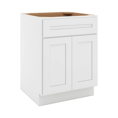 CNC Luxor 5-Piece White 24" W X 32 1/2" H  Single Drawer Double Door Base Cabinet