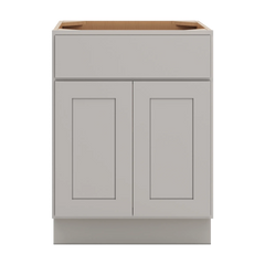 CNC Luxor Misty Grey 24" W X 32 1/2" H  Single Drawer Double Door Base Cabinet