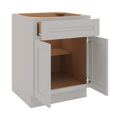 CNC Luxor 5-Piece Misty Grey 24" W X 32 1/2" H  Single Drawer Double Door Base Cabinet