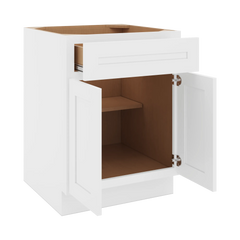 CNC Luxor 5-Piece White 24" W X 32 1/2" H  Single Drawer Double Door Base Cabinet