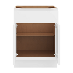 CNC Luxor White 24" W X 32 1/2" H  Single Drawer Double Door Base Cabinet