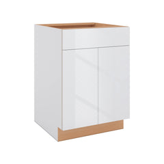 Modernform Cabinet Gloss White 24" W X 34 1/2" H X 24" D Double Door Base Cabinet