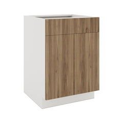 Modernform Cabinet Walnut 24" W X 34 1/2" H X 24" D Double Door Base Cabinet