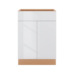 Modernform Cabinet Gloss White 24" W X 34 1/2" H X 24" D Double Door Base Cabinet