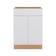 Modernform Cabinet Matte White 24" W X 34 1/2" H X 24" D Double Door Base Cabinet