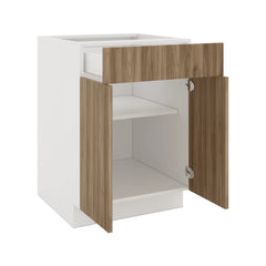 Modernform Cabinet Walnut 24" W X 34 1/2" H X 24" D Double Door Base Cabinet