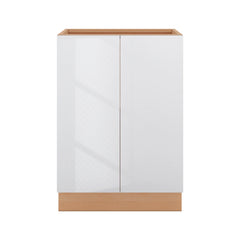 Modernform Cabinet Gloss White 24" W X 34 1/2" H X 24" D Full Height Double Door Base Cabinet