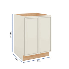 Modernform Cabinet Slim Dove White 24" W X 34 1/2" H X 24" D Full Height Double Door Base Cabinet