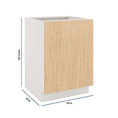 Modernform Cabinet Natural Oak 24" W X 34 1/2" H X 24" D Full Height Single Door Base Cabinet