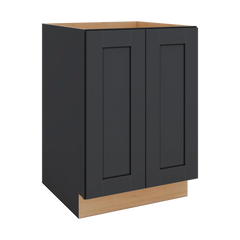 Modernform Cabinet Onyx Black Shaker 24" W X 34 1/2" H X 24" D Full Height Double Door Base Cabinet