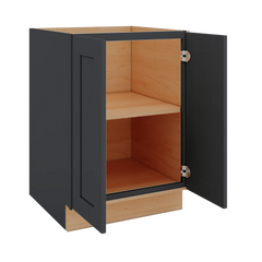 Modernform Cabinet Onyx Black Shaker 24" W X 34 1/2" H X 24" D Full Height Double Door Base Cabinet