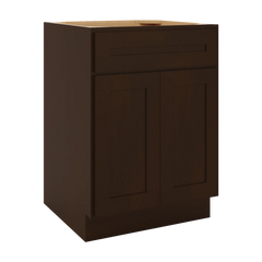 CNC Luxor Espresso 24" W 1 Drawer Double Door Base Cabinet