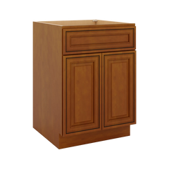 J&K Mocha Glazed K10 Double Door Standard Base Cab - 24" W