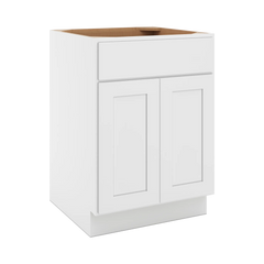 CNC Luxor White 24" W 1 Drawer Double Door Base Cabinet
