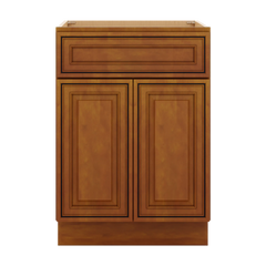 J&K Mocha Glazed K10 Double Door Standard Base Cab - 24" W