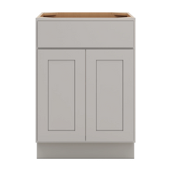 CNC Luxor Misty Grey 24" W 1 Drawer Double Door Base Cabinet