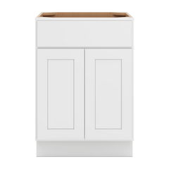 CNC Luxor White 24" W 1 Drawer Double Door Base Cabinet