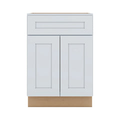 J&K White Shaker S8 Double Door Standard Base Cab - 24" W