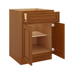 J&K Mocha Glazed K10 Double Door Standard Base Cab - 24" W