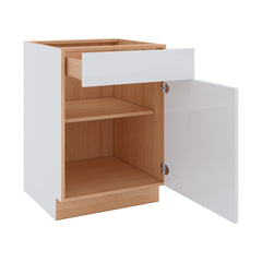 Modernform Cabinet Gloss White 24" W X 34 1/2" H X 24" D Single Door Base Cabinet