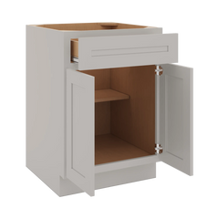 CNC Luxor 5-Piece Misty Grey 24" W 1 Drawer Double Door Base Cabinet