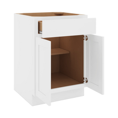 CNC Luxor White 24" W 1 Drawer Double Door Base Cabinet