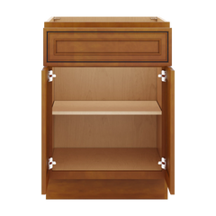 J&K Mocha Glazed K10 Double Door Standard Base Cab - 24" W