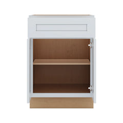 J&K White Shaker S8 Double Door Standard Base Cab - 24" W