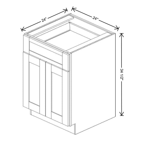 Fabuwood Allure Galaxy Horizon 24" W X 34 1/2" H X 24" D Double Door Base Cabinet