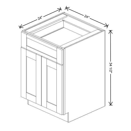 Fabuwood Allure Galaxy Timber 24" W X 34 1/2" H X 24" D Double Door Base Cabinet