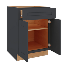 Modernform Cabinet Onyx Black Shaker 24" W X 34 1/2" H X 24" D Double Door Base Cabinet