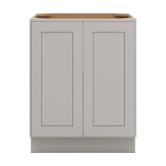 CNC Luxor 5-Piece Misty Grey 27" W Full Height Double Door Base Cabinet