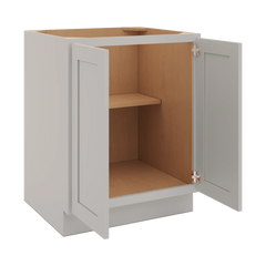 CNC Luxor Misty Grey 27" W Full Height Double Door Base Cabinet
